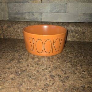 Rae Dunn Orange 'Spooky' Pet Bowl